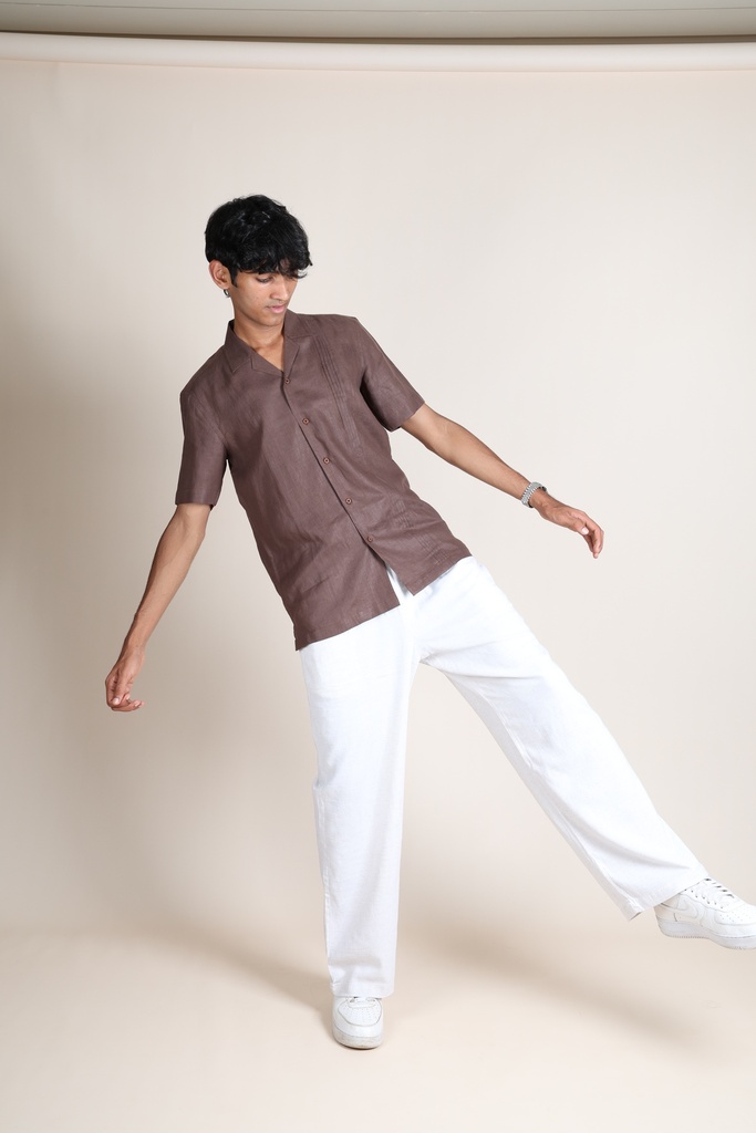 Pure Linen Resort Collar Shirt