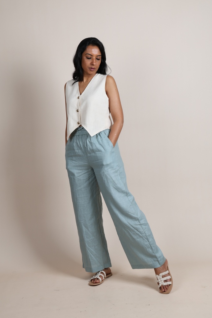 Pure Linen Casual Trousers