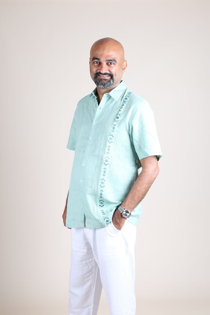 Pure Linen Embroidered Shirt