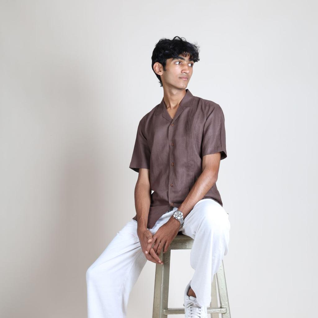 Pure Linen Resort Collar Shirt